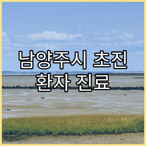 남양주시 초진 환자 진료 가능한 병원 찾는 요령