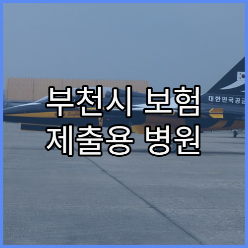 부천시 보험 제출용 병원 서류 한 번에 받는 법