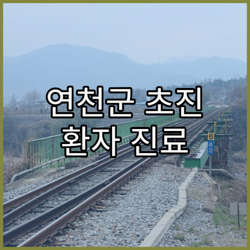 연천군 초진 환자 진료 가능한 병원 찾는 방법