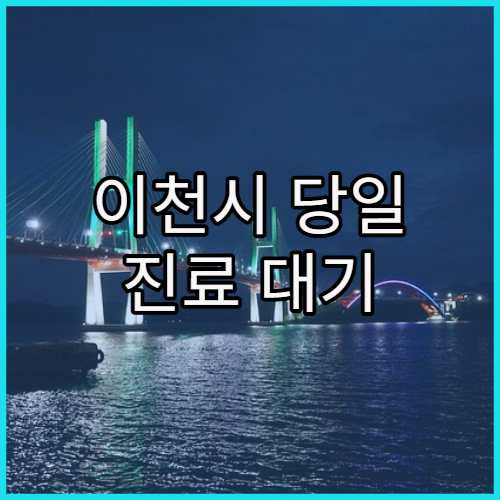 이천시 당일 진료 대기 시간 짧은 병원