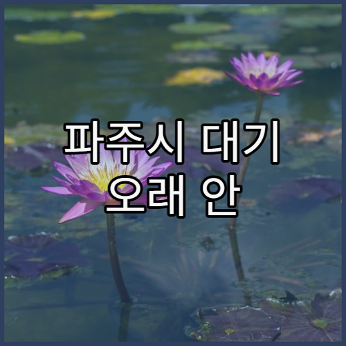 파주시 대기 오래 안 하는 병원 유형 정리