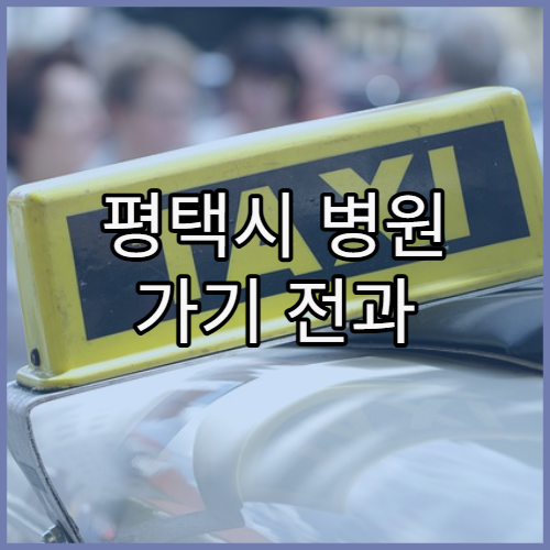 평택시 병원 가기 전과 다녀온 후 체크리스트