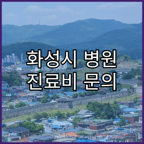 화성시 병원 진료비 문의 어디로 해야 하는지